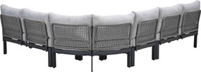 Garden Impressions Milan loungeset 4-delig - donker grijs