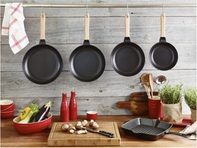 Staub Pans Koekenpan met houten handvat 26 cm, Zwart - Pans - Staub