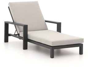 Verstelbaar ligbed Bellagio  | Aluminium | Grijs - Antraciet | Ligbed met wiel | Ligstoel tuin | Strandbed  | Kees Smit Tuinmeubelen
