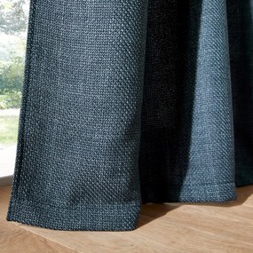Gordijn met gevlochten afwerking en verborgen lussen Montego