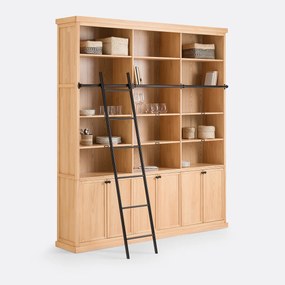 Boekenkast in grenen met ladder, Dario