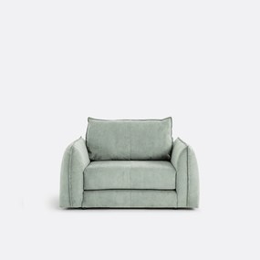 Rechte, uitklapbare fauteuil, 1-zits, van fijn geribd fluweel, TIKI
