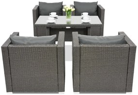 Roma Premium 4 Tuinpunt antraciet technorattan tuinmeubelen