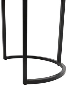 Goossens Salontafel Jelle rond, hout mango bruin, urban industrieel, 54 x 45 x 54 cm