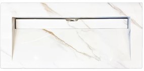 Lambini Designs Quri keramische wastafel 100cm marmer zonder kraangat