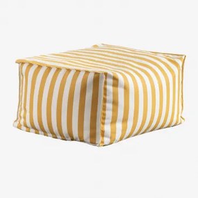 Rechthoekige Poef 75x65 Cm Voor Modulaire Bank In Sandel Stof Geel – Curry - Sklum