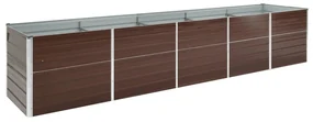 vidaXL Plantenbak verhoogd 400x80x45 cm gegalvaniseerd staal bruin