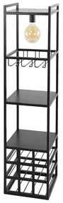 Metalen Wijnrek Met Lamp