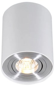 Moderne Spot / Opbouwspot / Plafondspot wit en staal draai- en kantelbaar - Rondoo up Design, Modern GU10 Binnenverlichting Lamp