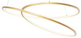 Design hanglamp goud 72 cm incl. LED 3-staps dimbaar - Rowan Design rond Binnenverlichting Lamp