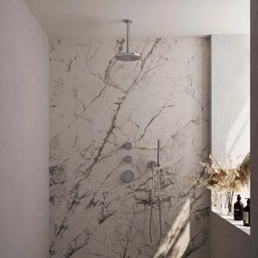 Brauer Chrome Edition complete inbouw regendouche met staafhanddouche, plafondarm en hoofddouche 20cm set 5 chroom