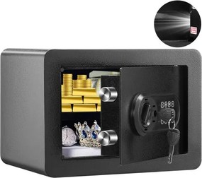 VEVOR Safe Vault 0,5 kubieke voet, meubelkluis met brandwerende geldzak, wachtwoord- en sleutelbeveiliging, digitale kluis voor thuis, verwijderbare plank, binnenkast, kluis aan de muur voor contant geld, sieraden, documenten, enz.