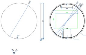 Mueller Cody ronde spiegel 120cm met verlichting en verwarming