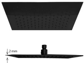 Best-Design RVS Nero Brause 200 regendouche vierkant mat zwart