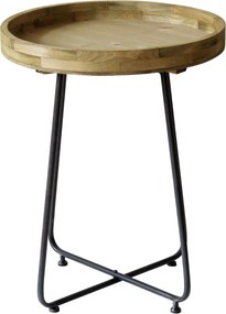 Meesterschap vloot volume The Red Cartel | Bijzettafel Westwood large: diameter 75 cm x hooge 47,5 cm  bruin bijzettafels grenen hout en metaal meubels tafels | BIANO