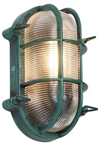 Buiten wandlamp groen ovaal IP44 - Noutica