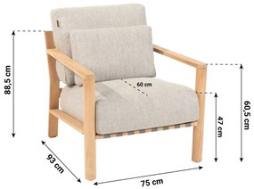 Tuinstoel Teak Naturel teak 4 Seasons Outdoor Lucas