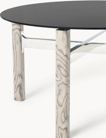 Eettafel Sam met glazen blad, in verschillende maten