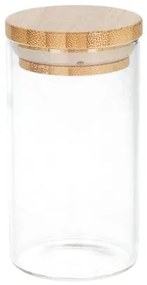 Kruidenpotje rond, hittebestendig glas, bamboe dop120 ml