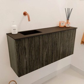 Mondiaz Joya 90cm toiletmeubel shadow met wastafel faye links zonder kraangat urban