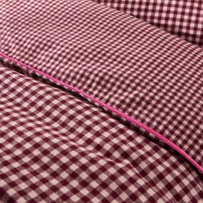Dekbedovertrek voor kinderbed, geruite katoenen flanel, VICHY FLANELLE