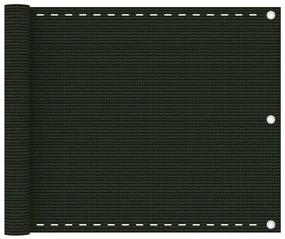 vidaXL Balkonscherm 75x600 cm HDPE donkergroen