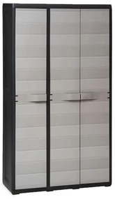 vidaXL Tuinkast met 4 schappen zwart en grijs