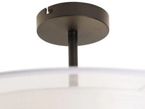 Moderne plafondlamp wit 50 cm 3-lichts - Drum Duo