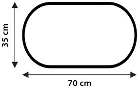 Differnz Lapis bad inlegmat 70x35cm transparant