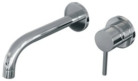 Brauer Chrome Edition ColdStart wastafelkraan inbouw gebogen uitloop en rozetten model A1 chroom