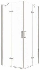 Kerra Flow vierkante douchecabine 80x80cm chroom
