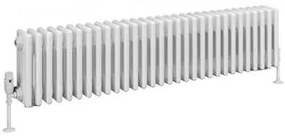 Eastbrook Rivassa 4 koloms radiator 135x30cm staal 1633W wit glans