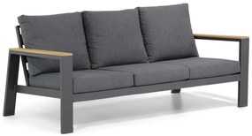 Lifestyle Garden Furniture Marietta Lounge Bank Zits Aluminium/teak Grijs