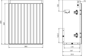 Fontana Bano toiletmeubel ribbelfront kasteel bruin greeploos 38.5x21.5cm