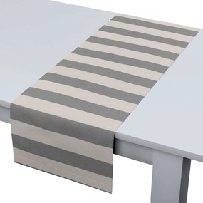 Dekoria Rechthoekige tafelloper collectie Quadro wit-grijs 40 x 130 cm