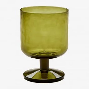 Pack Van 4 Wijnglazen 38 Cl Van Leomie-glas Groen – Intens Olijf - Sklum