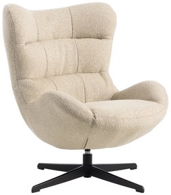 Oorfauteuil Modern Beige Stof