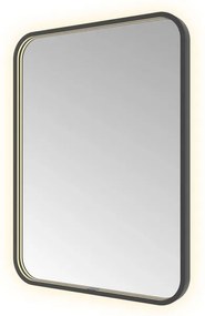 Hotbath &MORE Spiegel direct en indirect LED spiegelverwarming color changing dimbaar met afstandsbediening Geborsteld zwart PVD SSQ680MBP