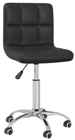 vidaXL Eetkamerstoelen draaibaar 4 st kunstleer zwart