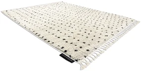 Tapijt BERBER SYLA B752 stippen ,  crème rand ,  Barber , marokkaanse shaggy