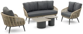 Stoel en Bank Loungeset 5 personen Aluminium/rope Grijs  Coco Vinci/Ronda