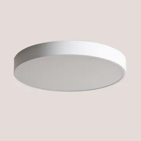 Led-plafond Ø40 Cm In Ijzer Cosmin Wit - Sklum