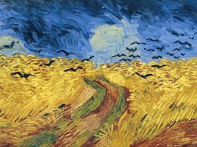 Kunstreproductie Wheatfield with Crows - Vincent van Gogh, (40 x 30 cm)