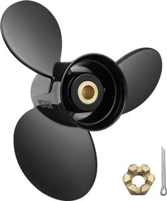 VEVOR Buitenboordmotorpropeller, Vervangt OEM 3817468, 3-bladige aluminium bootpropeller met 36,8 x 48,3 cm, Compatibel met Volvo Penta SX-aandrijving van alle modellen, met 19-tands spline, Rechts