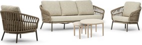 Stoel en Bank Loungeset 5 personen Rope Zand/Beige  Coco Elara/Ibiza