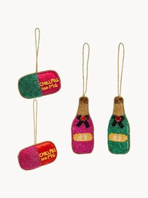 Kerstboomhanger Chill Pill, set van 4