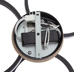 Plafondlamp hout incl. LED 3-staps dimbaar 3-lichts - Navara