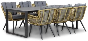 Tuinset 6 personen 220 cm Wicker/Aluminium/Aluminium/wicker Taupe Coco Azzano/Zaga