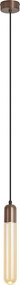 Art Deco hanglamp donker brons met ribbel glas IP44 - Walcott