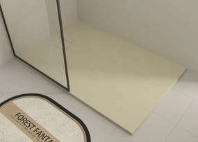 Saniclear Naxos SMC douchebak stone-look 120x80cm beige mat